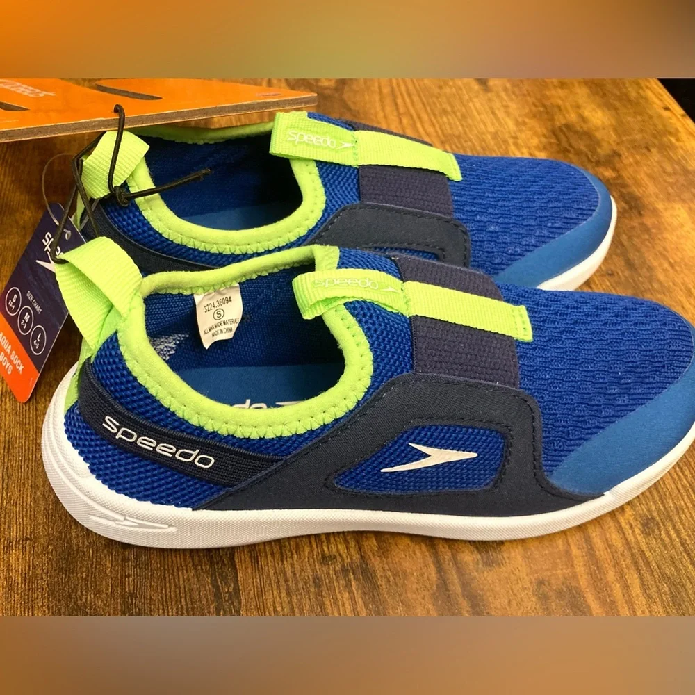 Speedo Junior Pull on Water Shoes - Blue Size Small (13/1) new